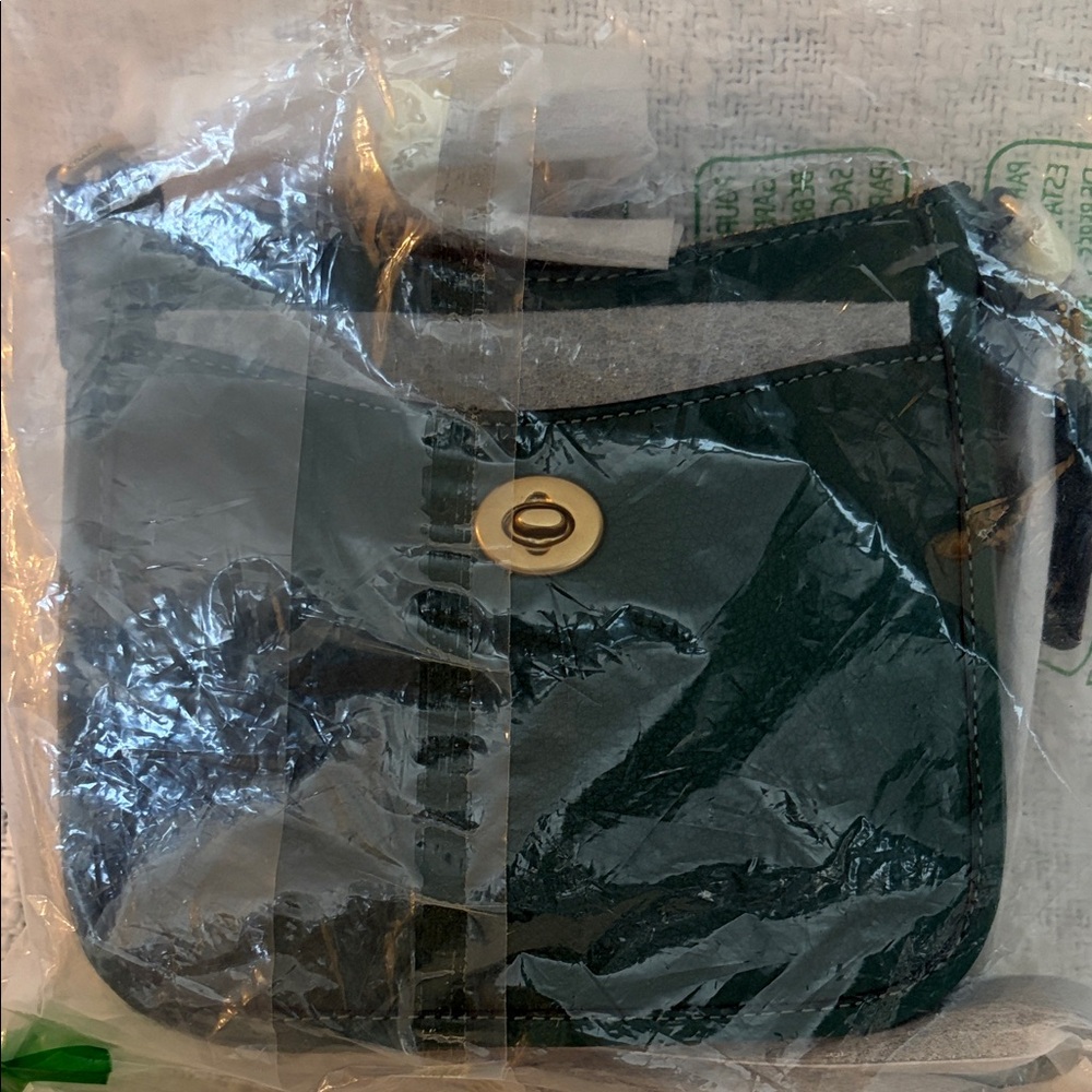 Coach Small Pebble Leather Crossbody Bag, Dark Pine Green